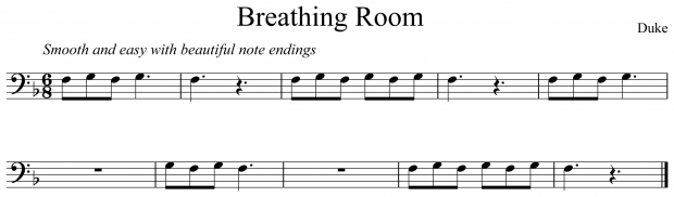 Breathing Room Music Notation Trombone