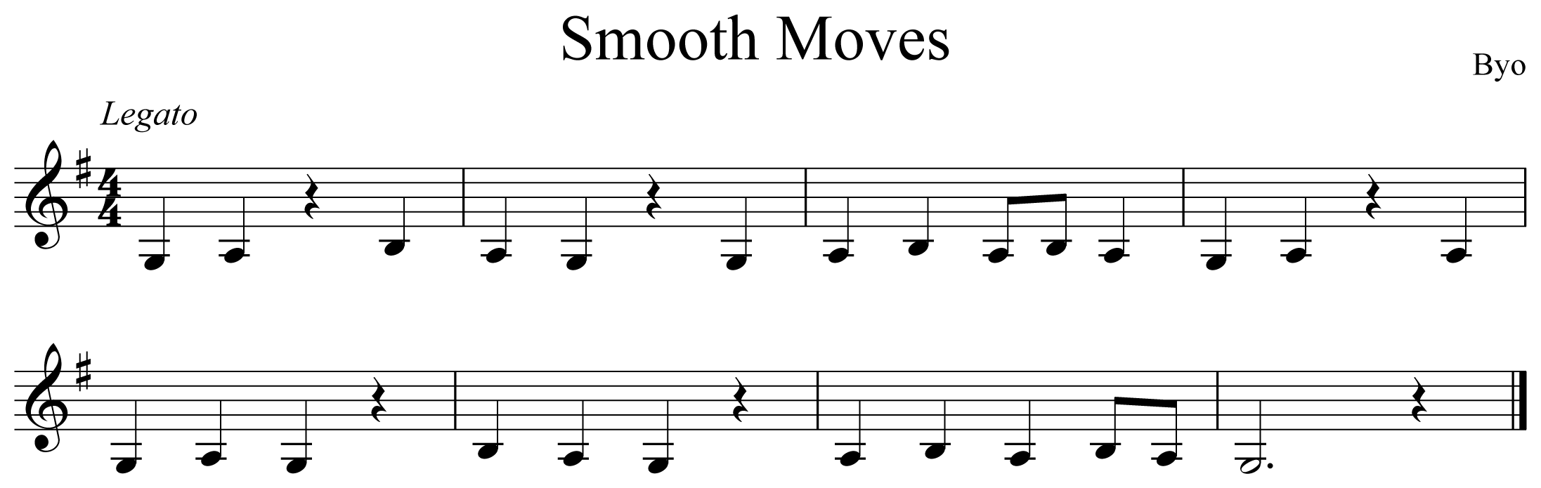 Smooth Moves Music Notation Clarinet