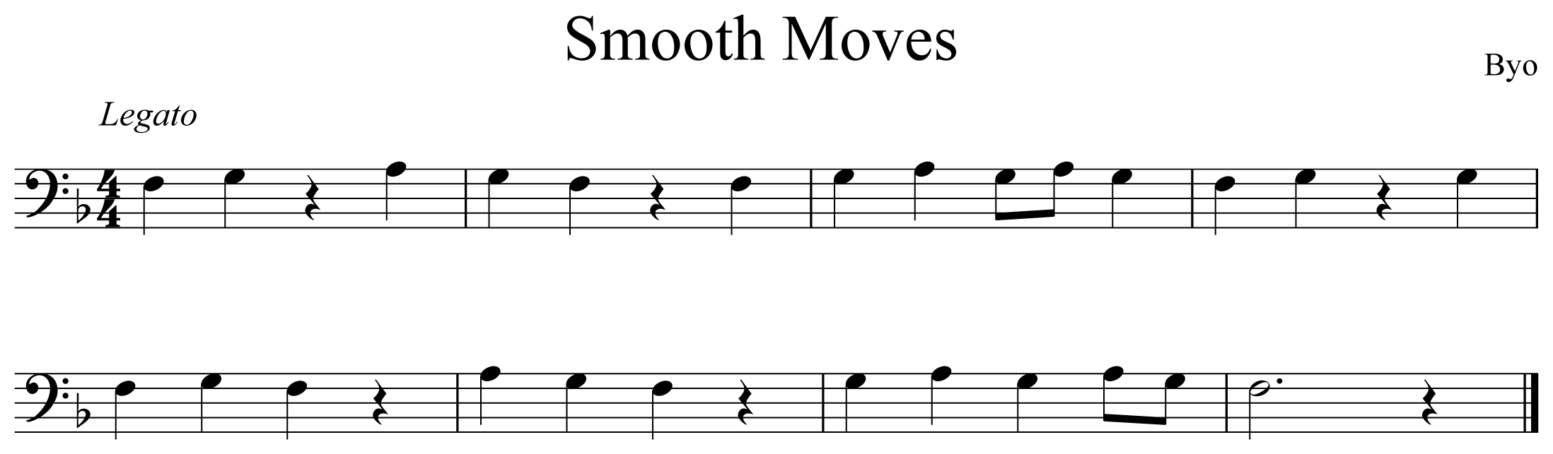 Smooth Moves Music Notation Euphonium