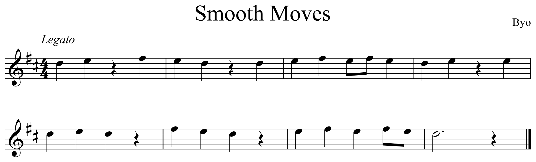 Smooth Moves Music Notation Saxophone