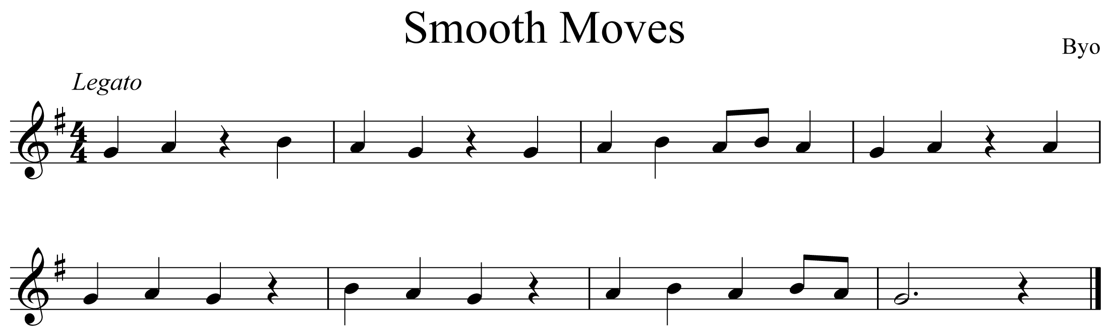 Smooth Moves Music Notation Trumpet
