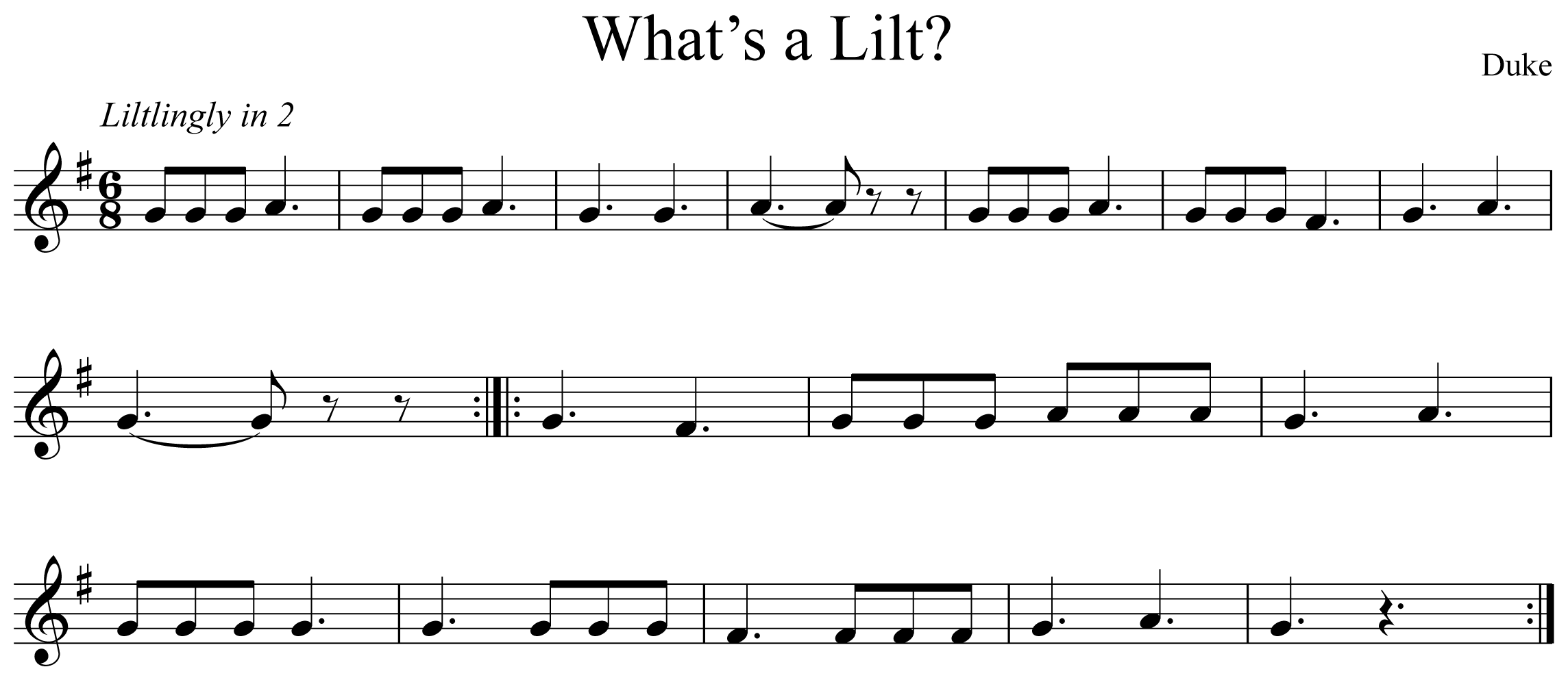 What's a Lilt? Notation Trumpet