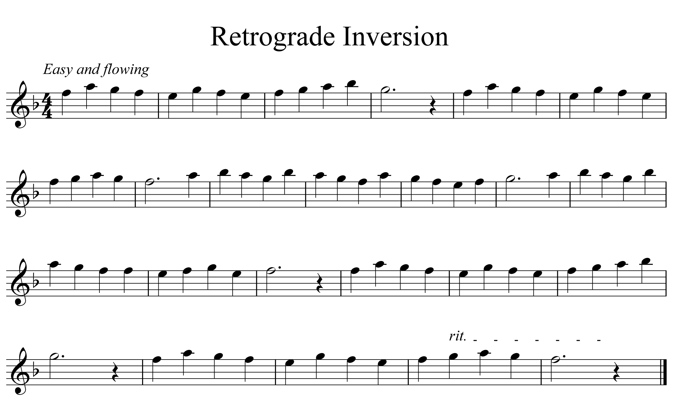 Retrograde Inversion Notation Flute