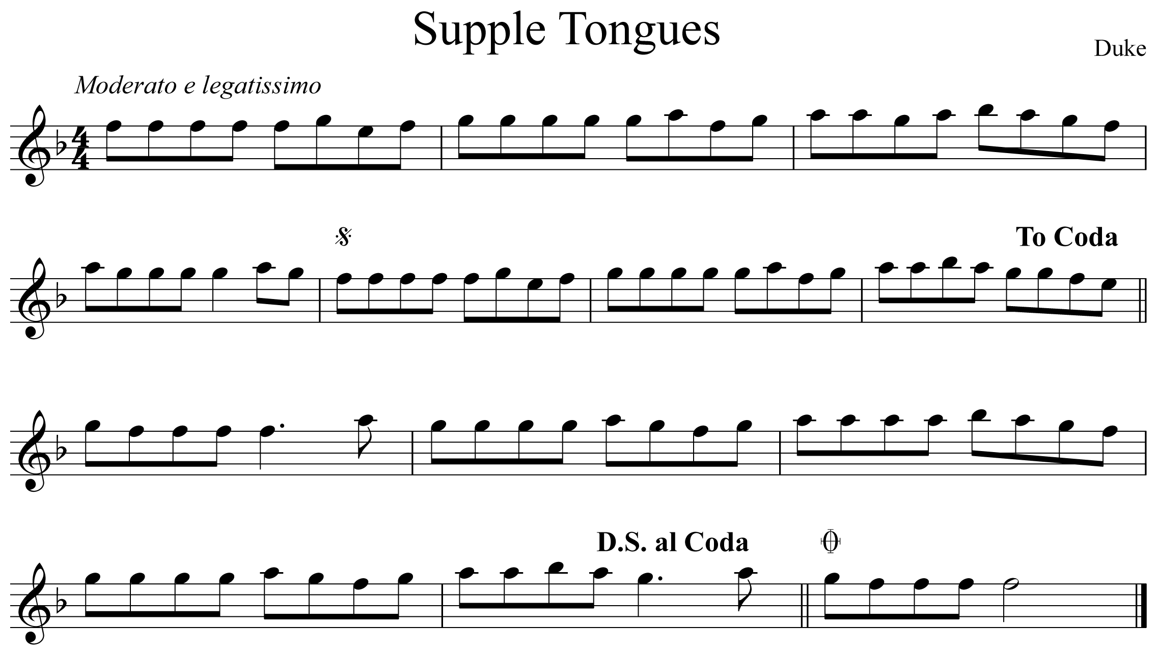 Supple Tongues Notation Flute