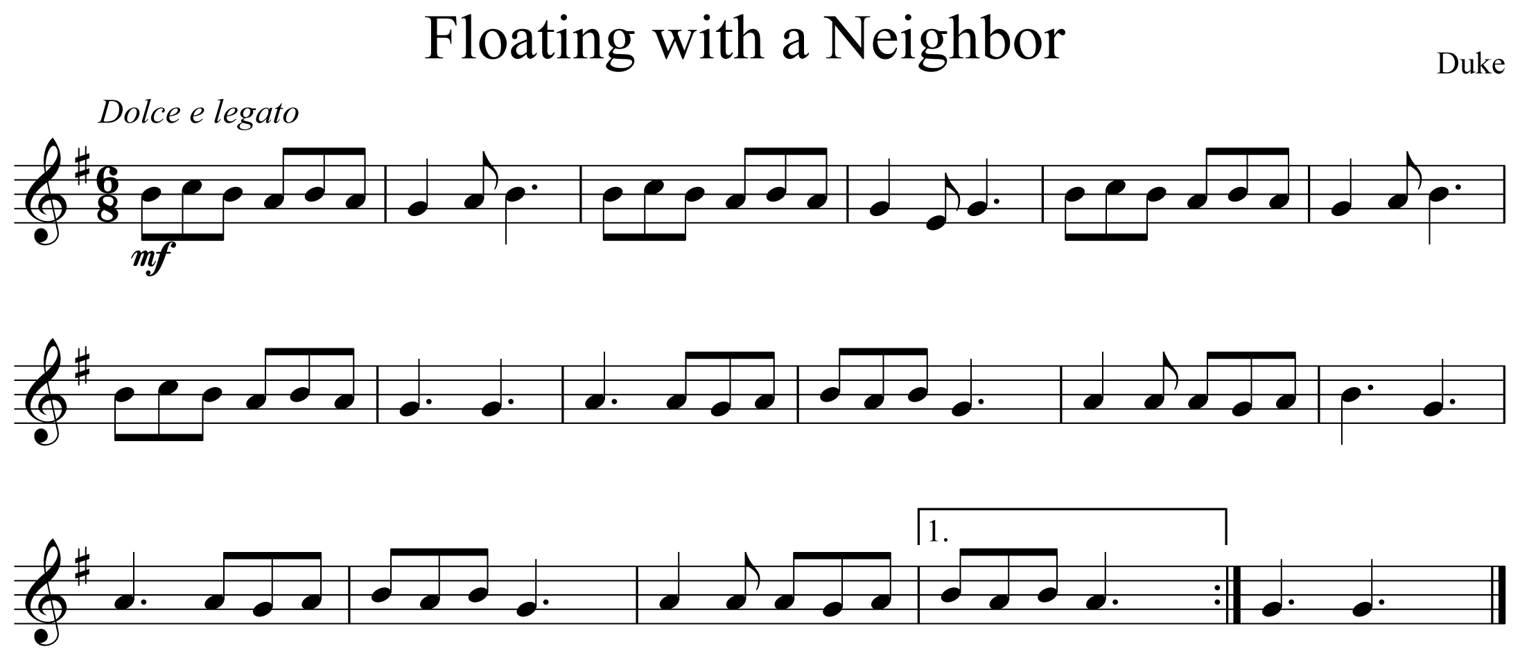 Floating with a Neighbor Notation Trumpet
