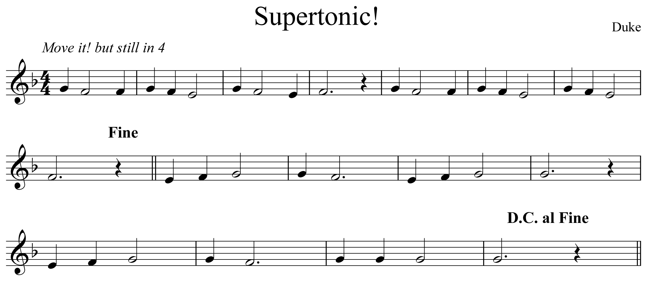 Supertonic! Notation Clarinet