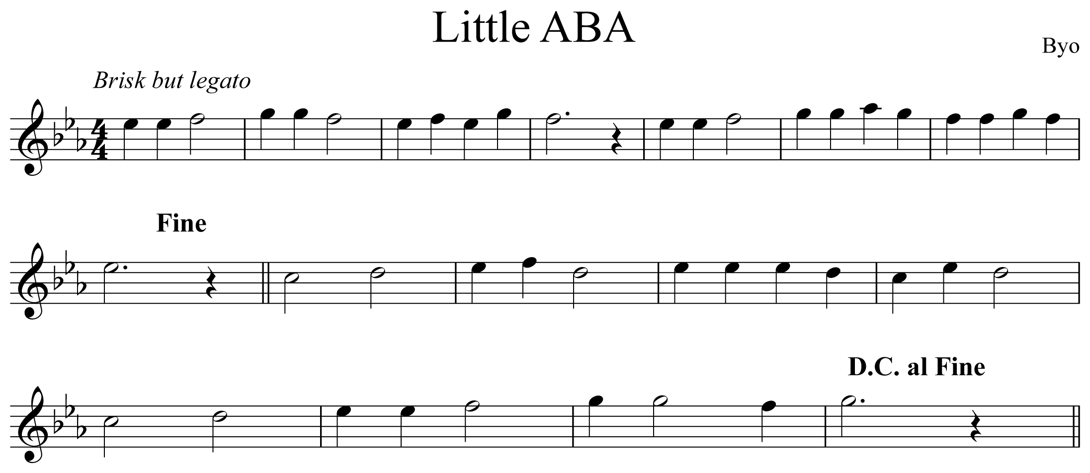 Little ABA Notation Flute