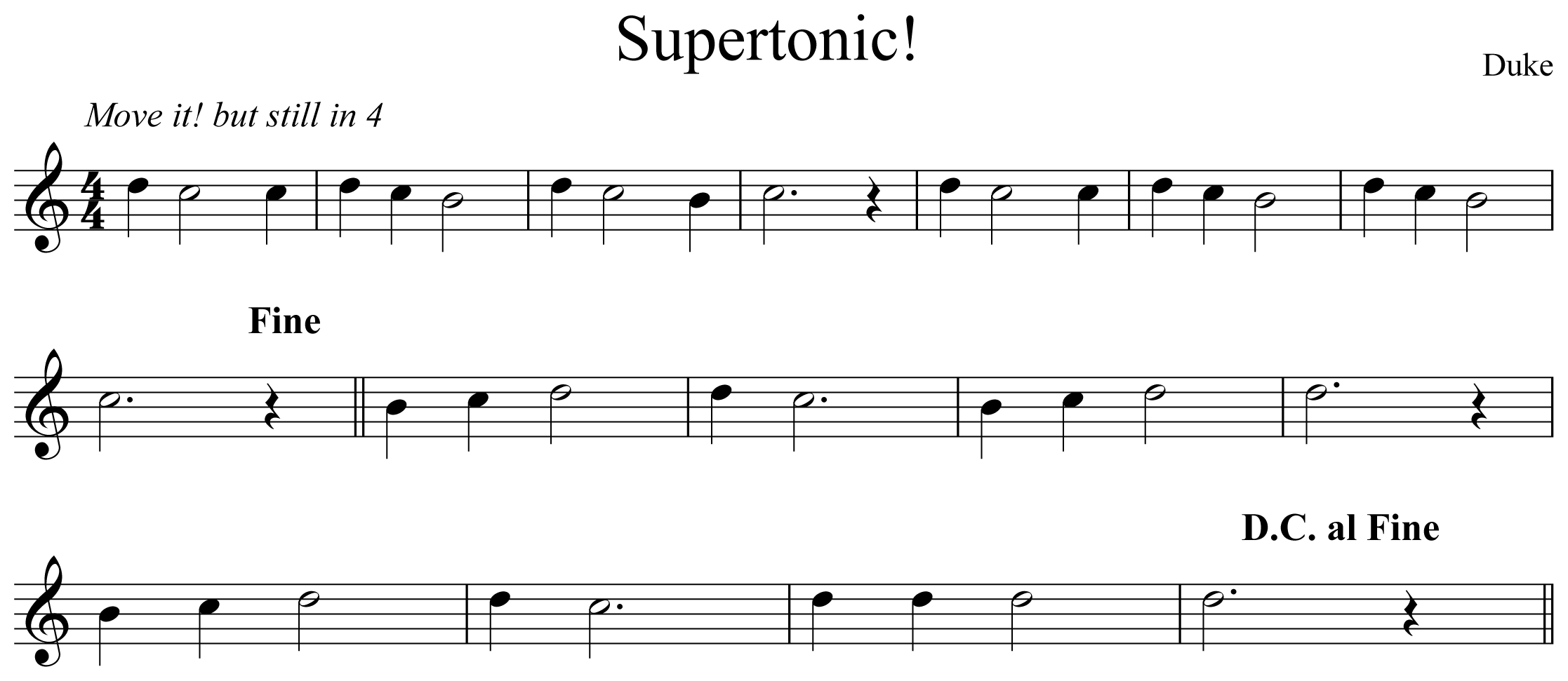 Supertonic! Notation Saxophone