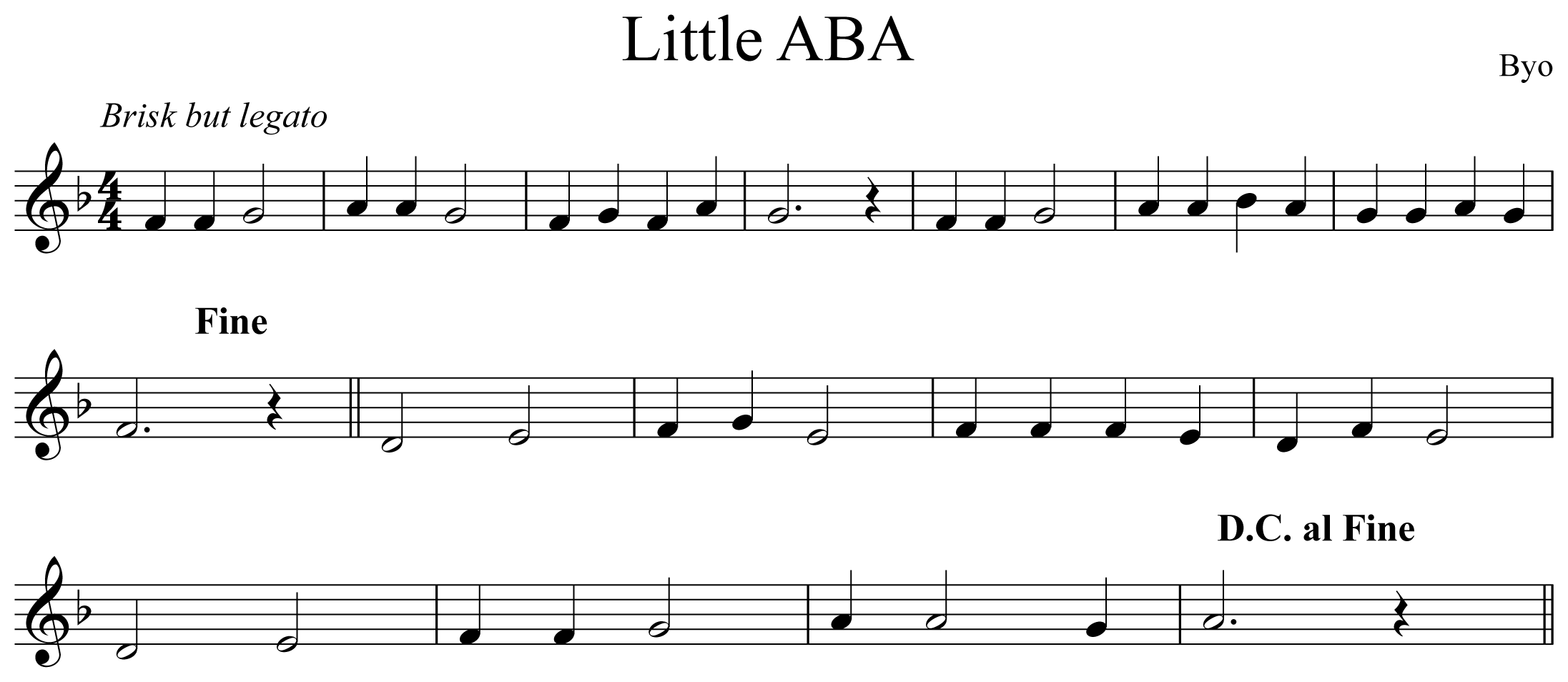 Little ABA Notation Trumpet