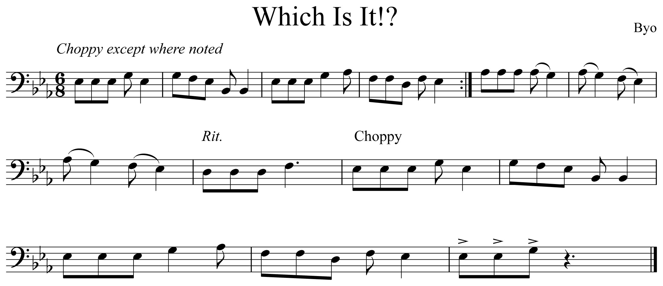 Which is it?! Notation Euphonium