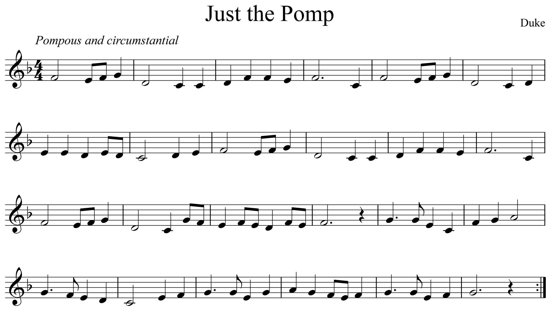 Just the Pomp Notation Trumpet
