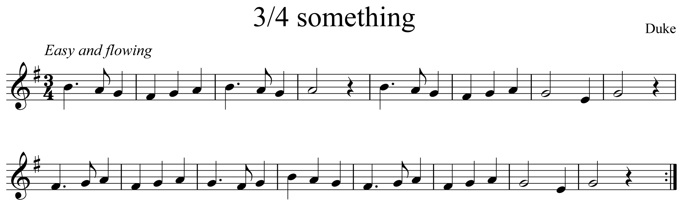 3/4 Something Notation Clarinet