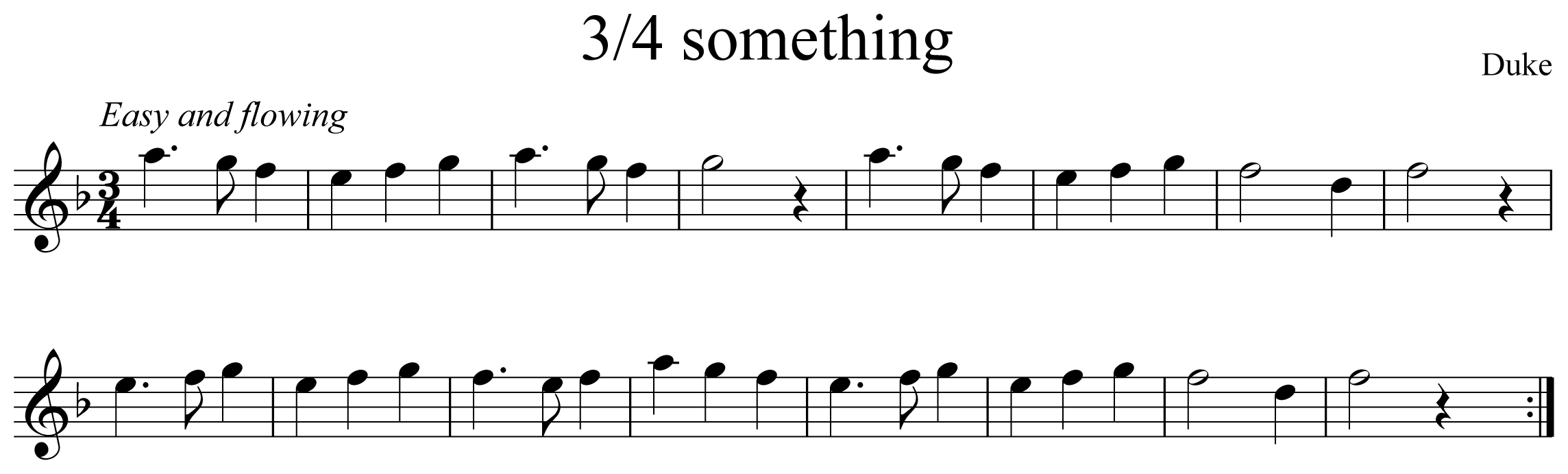 3/4 Something Notation Flute