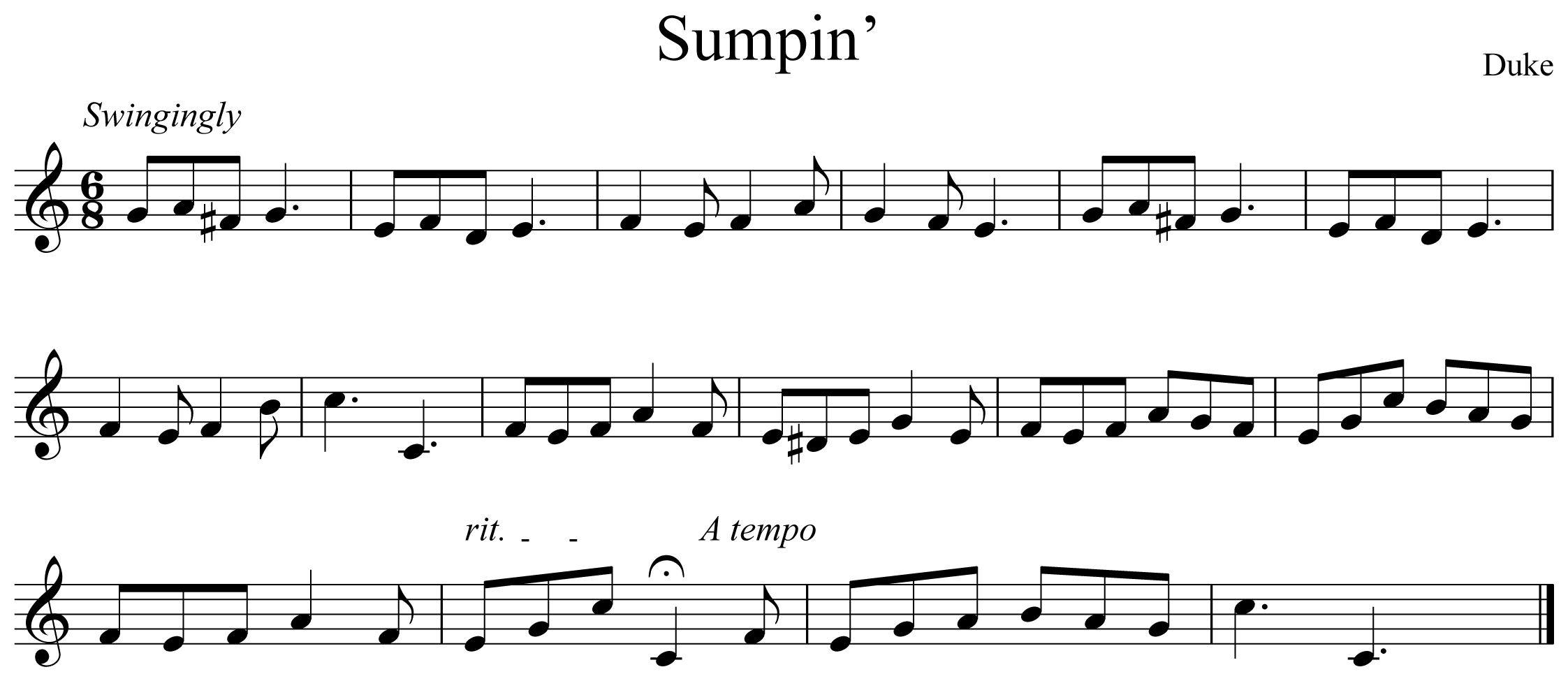 Sumpin' Notation Clarinet