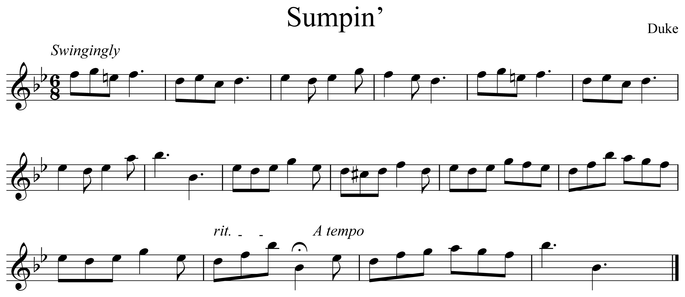 Sumpin' Notation Flute