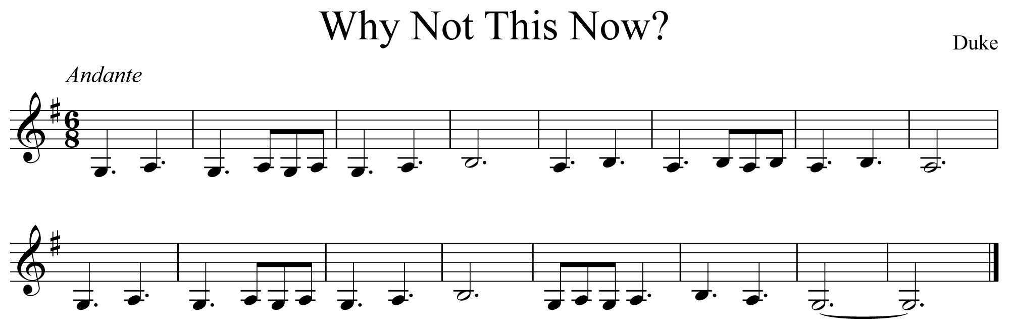 Why Not This Now Music Notation Clarinet