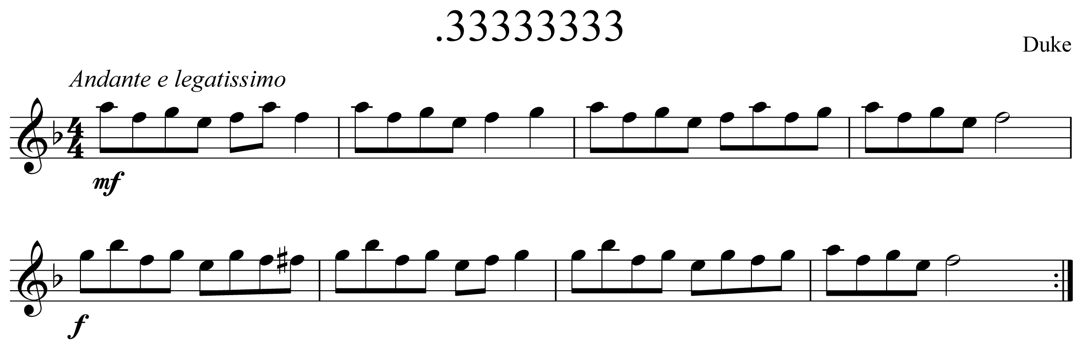 .33333333 Notation Flute