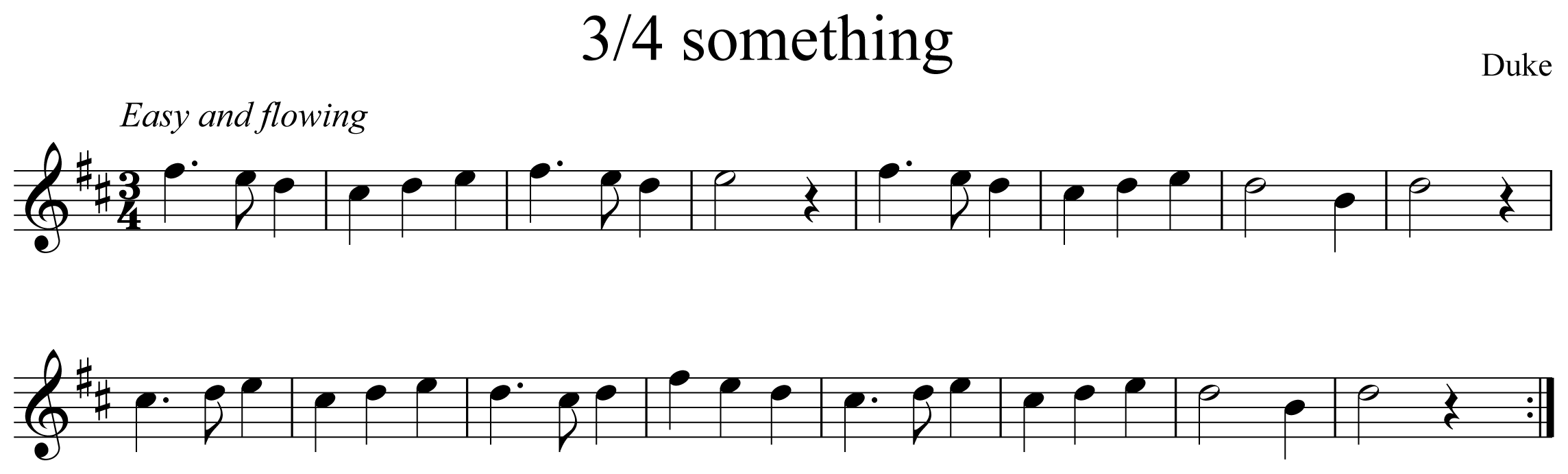 3/4 Something Notation Saxophone