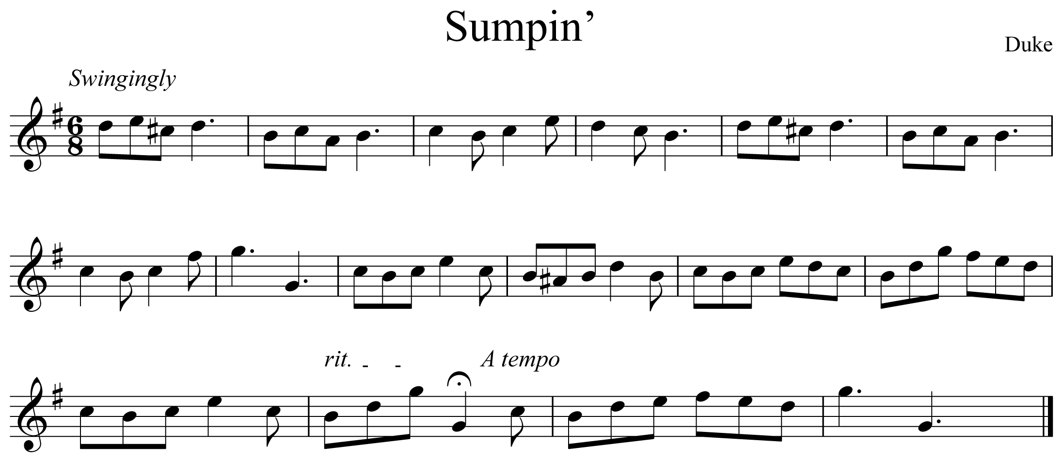 Sumpin' Notation Saxophone