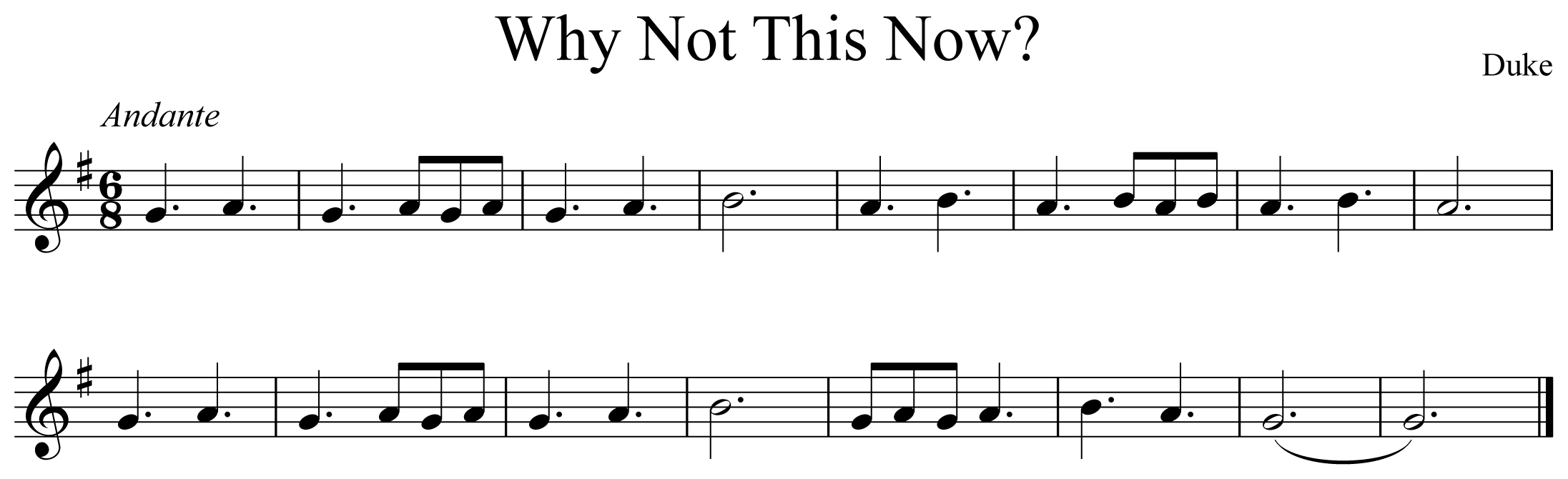 Why Not This Now Music Notation Trumpet