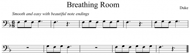 Breathing Room Music Notation Euphonium