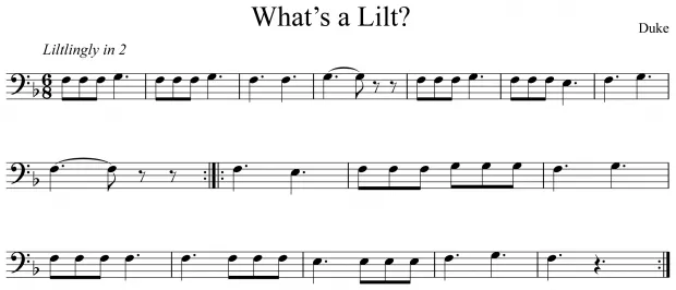 What's a Lilt? Notation Euphonium