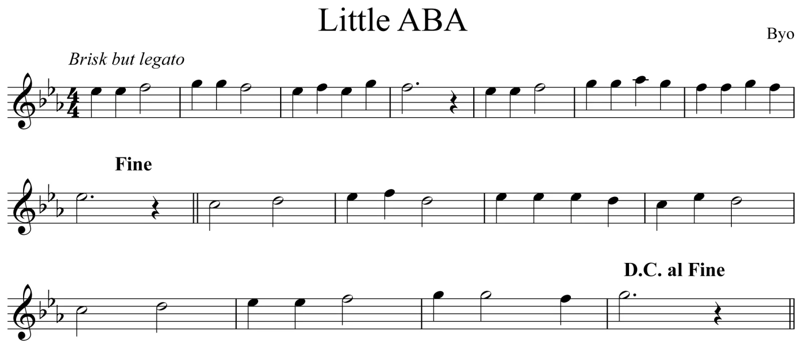 Little ABA Notation Flute