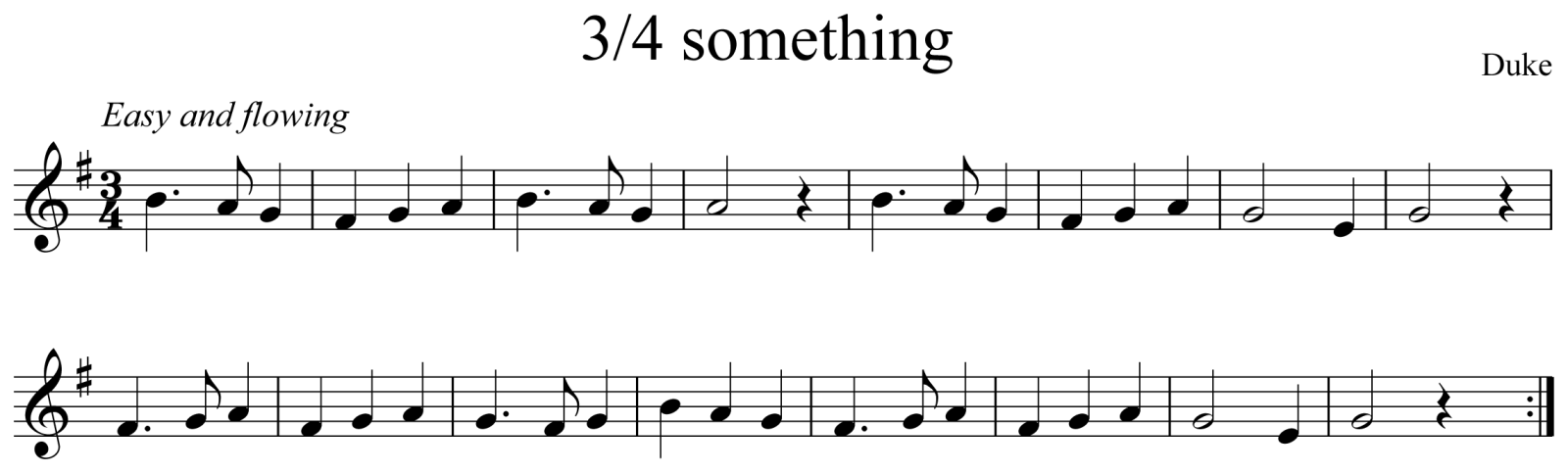 3/4 Something Notation Trumpet