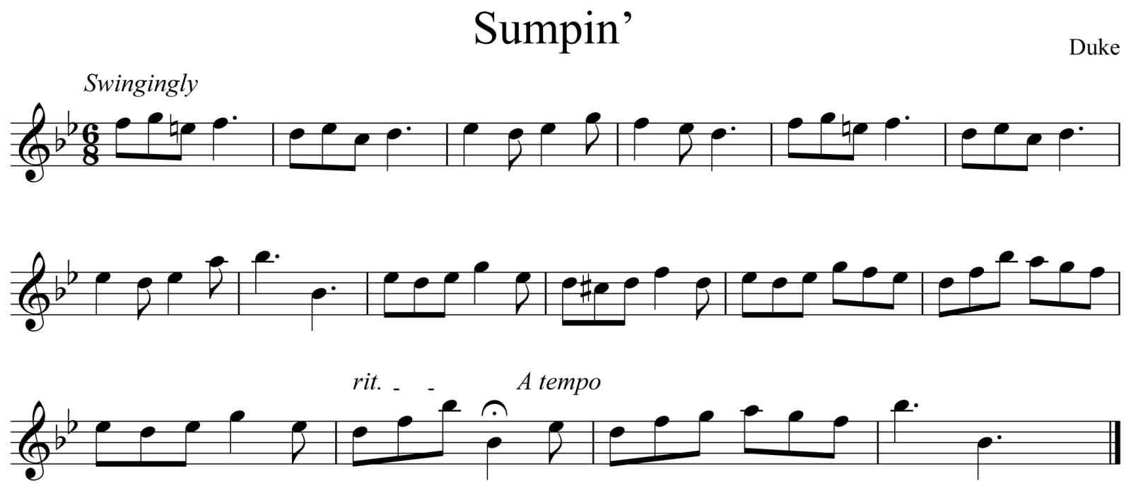 Sumpin' Notation Flute