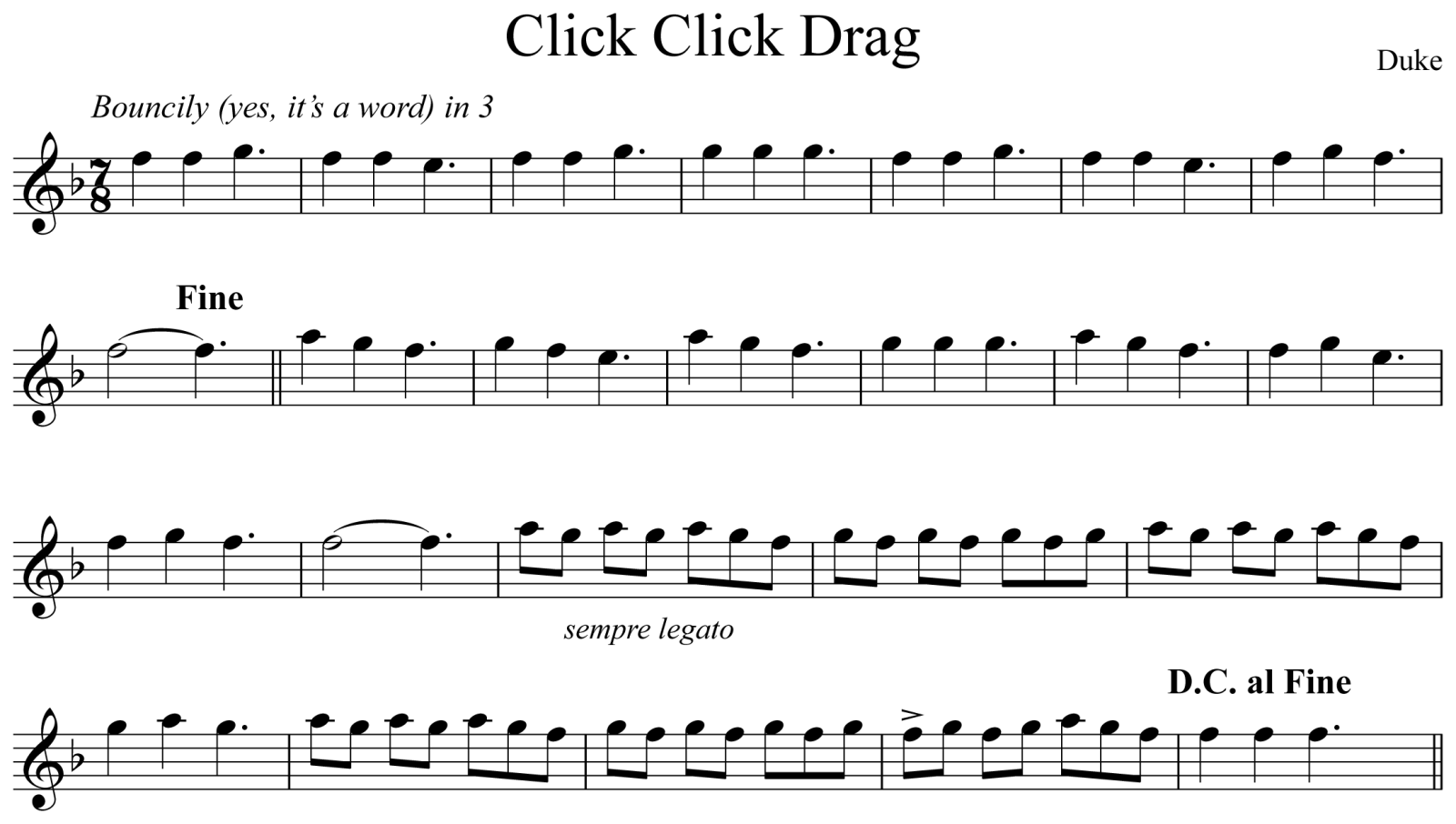 Click Click Drag Notation Flute